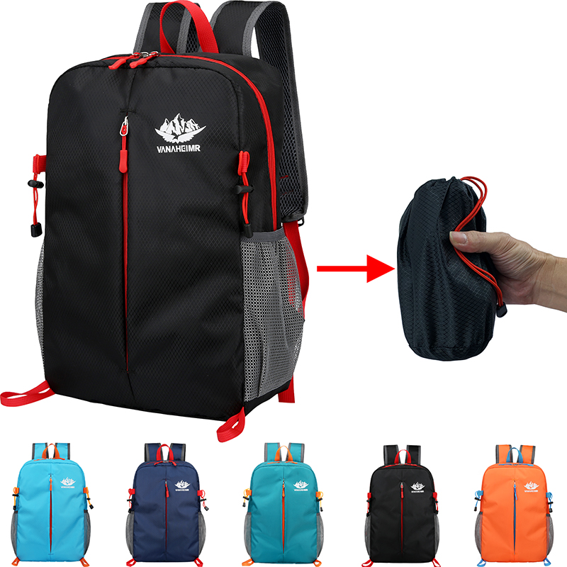 Foldable Backpack Small - 15l折りたたみ式バックパック,超軽量,アウトドア,サイクリング,ハイキング用 持ち歩く ポータブル スポーツ ラップトップ