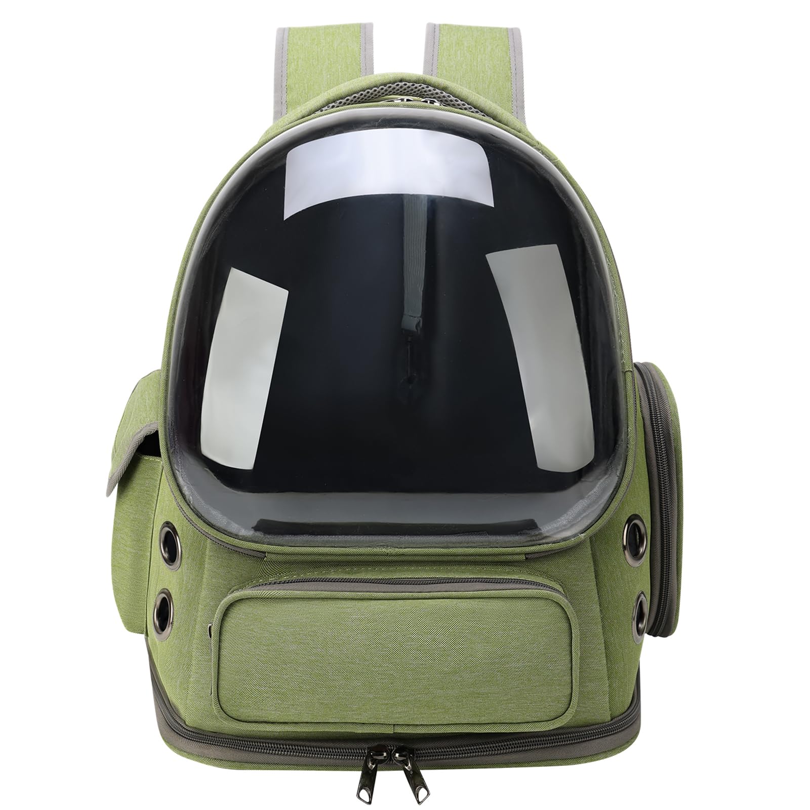 Foldable Backpack Small - 猫用バックパック、通気性の良いキャリーバッグ、広々とした空間、猫や小型犬（体重20ポンドまで）に対応、透明で折りたたみ可能。