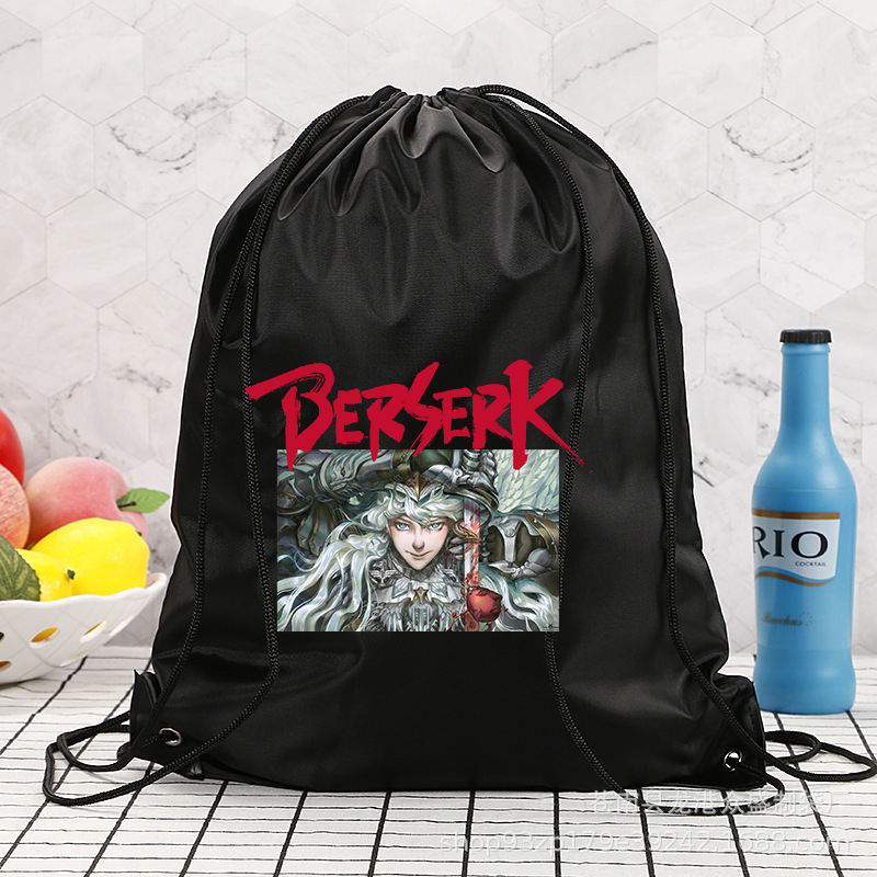 日本アニメベルセルク巾着防水スポーツジムバッグ男性ショッピン - Drawstring Gym Bag のレビューと価格
