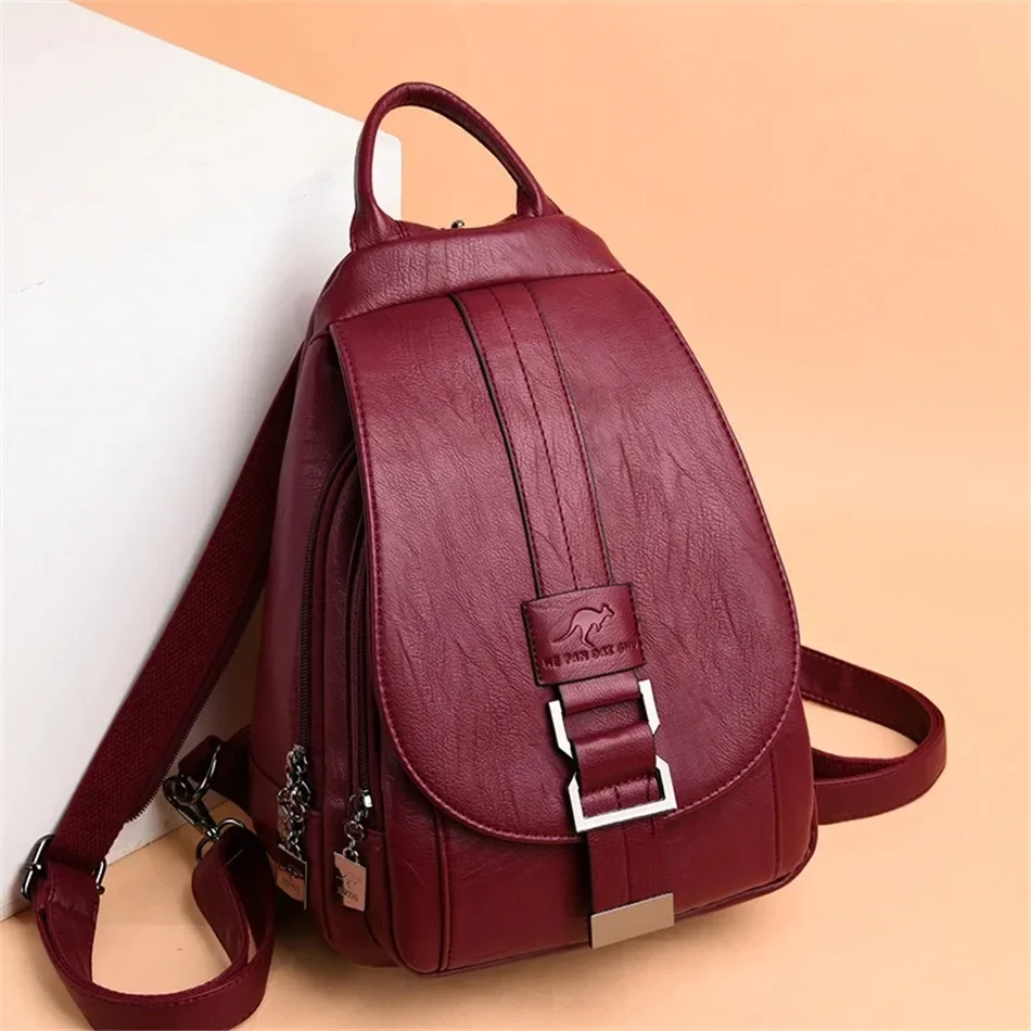 女性用多機能レザーバックパック,10代の女の子用ヴィンテージ - School Backpack Teen のレビューと価格