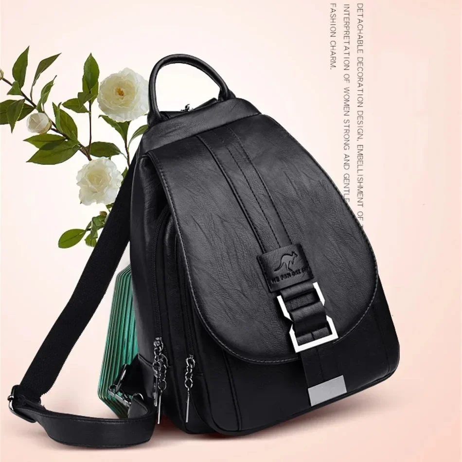 女性用多機能レザーバックパック,10代の女の子用ヴィンテージ - School Backpack Teen のレビューと価格