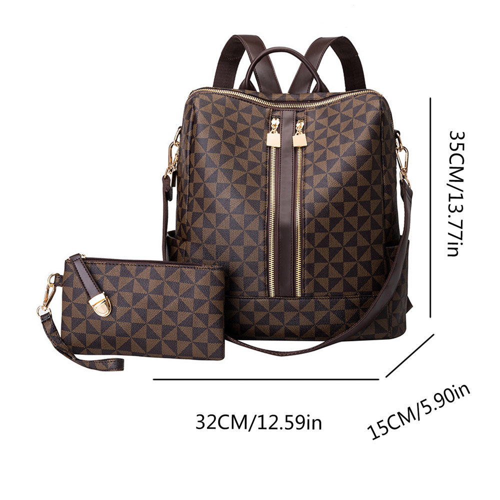 バックパックとハンドバッグの2点セット、女性用、防水ダブルシ - Mini Backpack Purse のレビューと価格