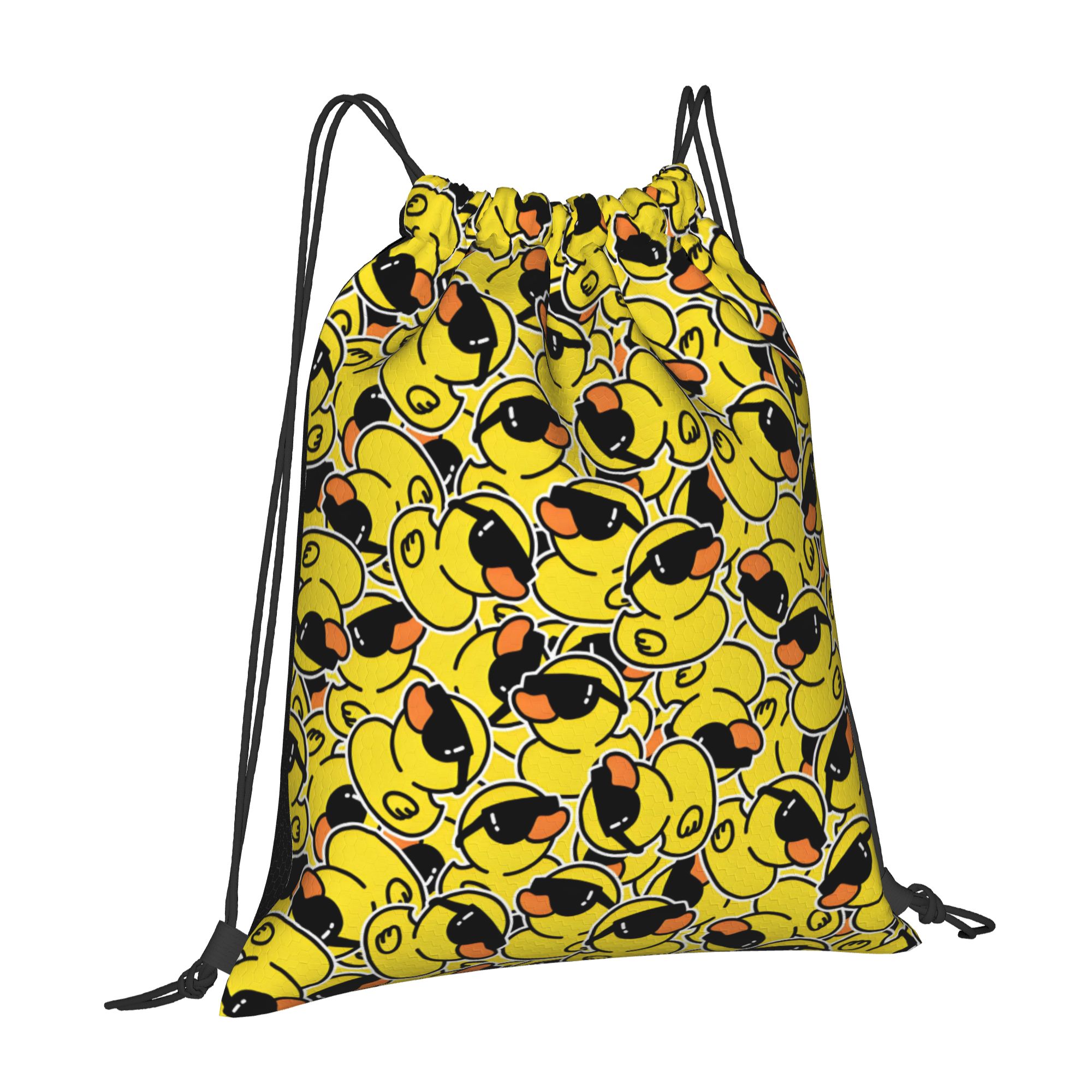 カスタムラバーダックサングラスシャワーバス漫画柄巾着バックパ - Drawstring Gym Bag のレビューと価格